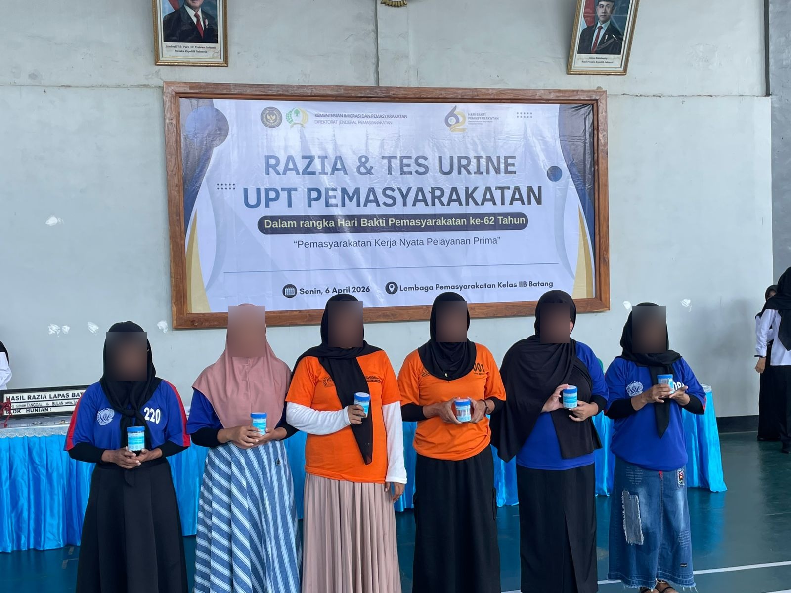 Peringati HBP ke-62, Lapas Batang Gelar Tes Urin Seluruh Pegawai dan Warga Binaan